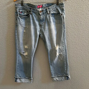 Abercrombie & Fitch Light Blue Cropped Jeans